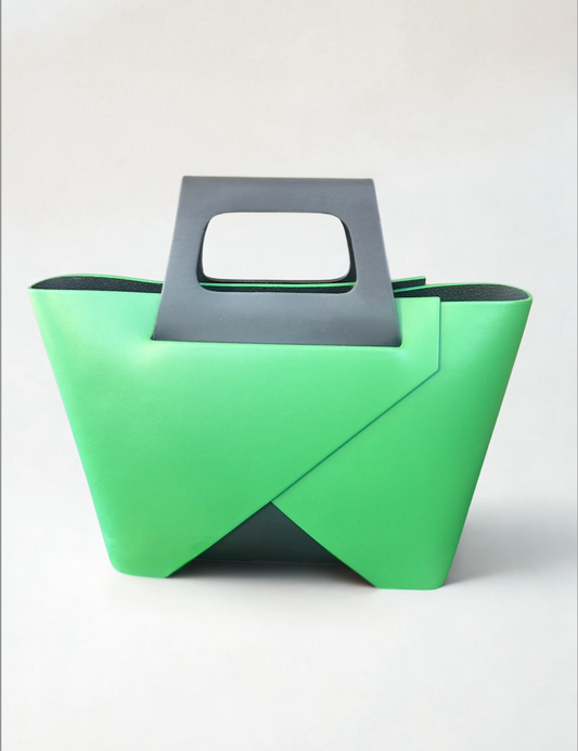 Geometric Leather Tote