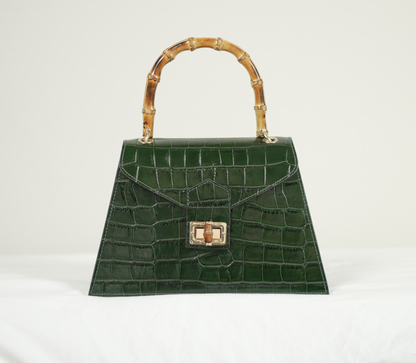 Structured Italian Leather Handbag
